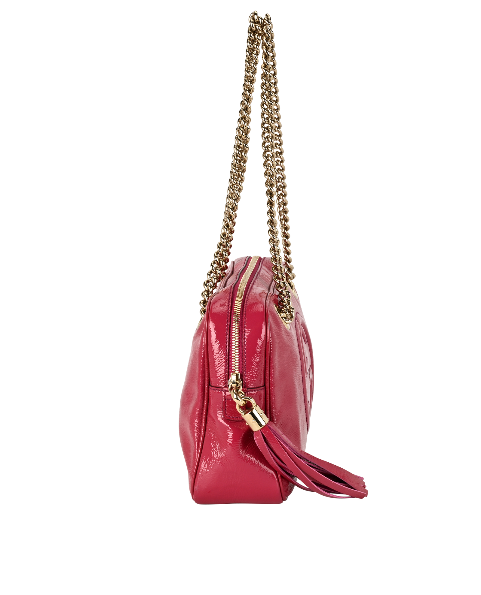 Soho Chain, &pound;550, Handbags, Pink, Patent Leather, Side view
